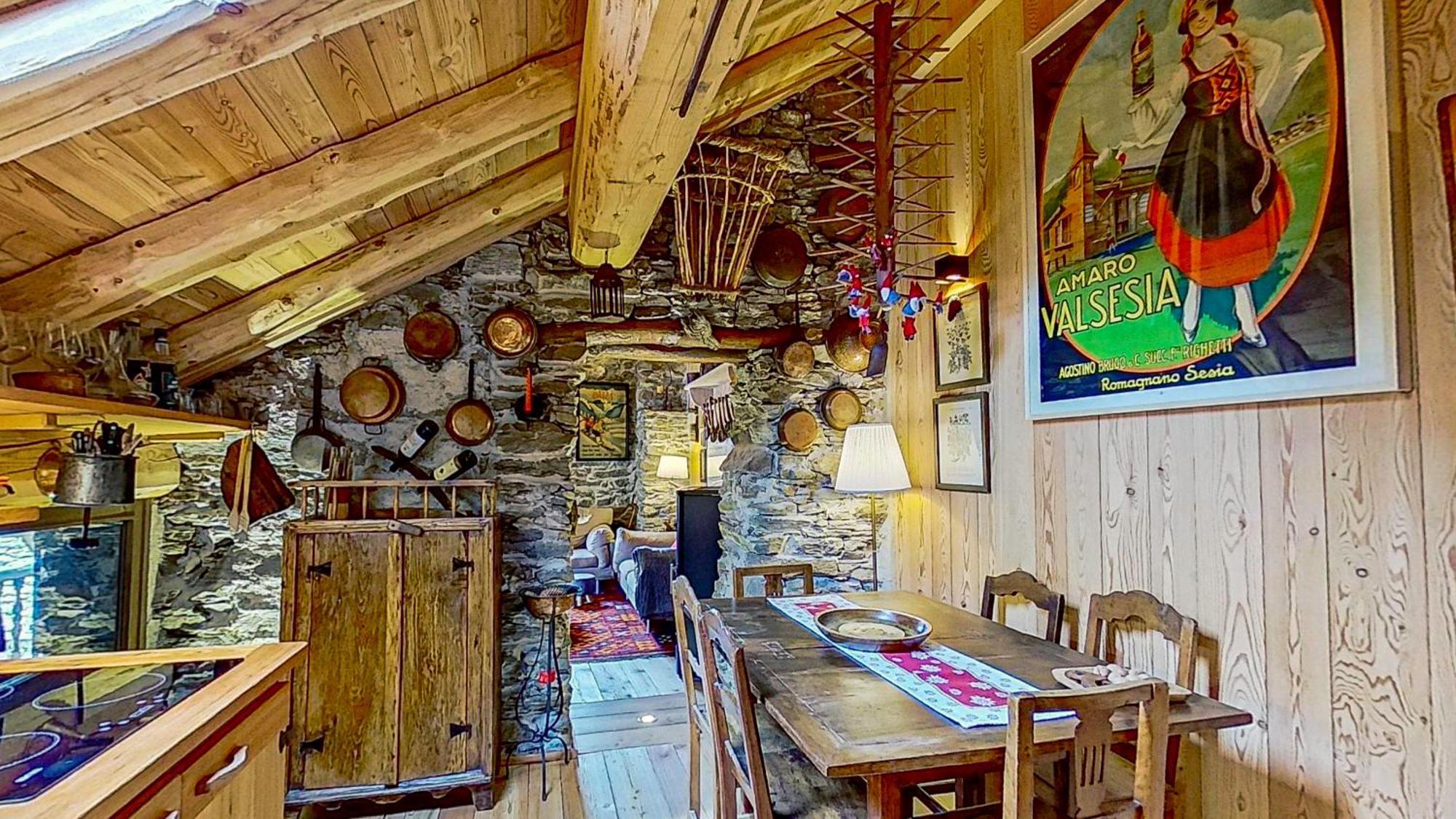 Вилла Ca' Scocc, Antica Casa Di Montagna In Valsesia Mollia Экстерьер фото